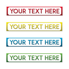 banner set, text box, title box, speech text, speech title, frame text, frame title, text border, title border