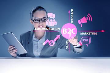 Business to customer concept with business people