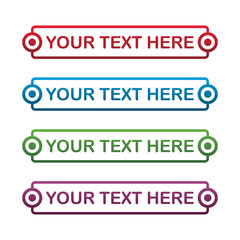 banner set, text box, title box, speech text, speech title, frame text, frame title, text border, title border