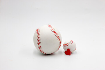 Baseball is on white background