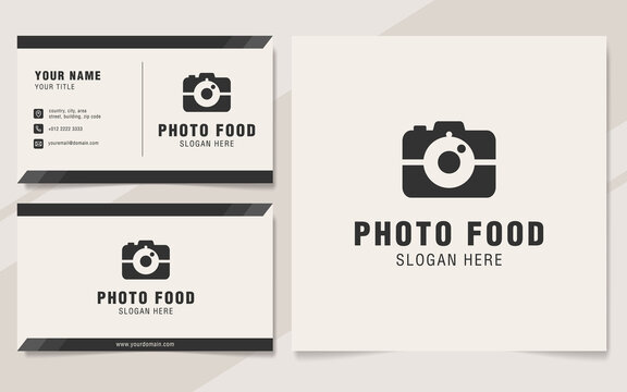 Camera and food logo template suitable for restaurant companies