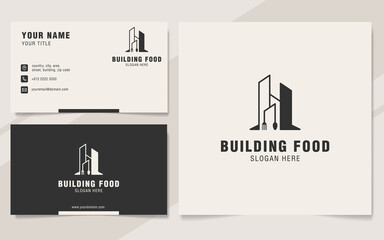 Building and food logo template suitable for restaurant companies