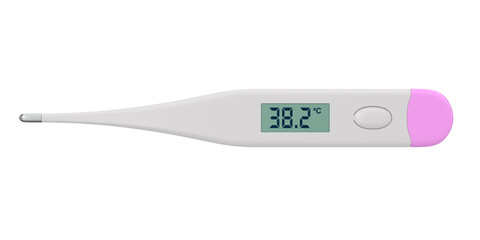 thermometer on white background. Isolated 3D illustration