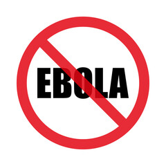 Stop Ebola virus icon vector. Linear style sign for mobile concept and web design. stop ebola virus symbol illustration. isolated on white background. Flat style. Vector