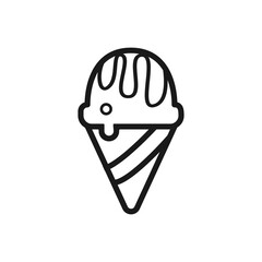 Fototapeta na wymiar Ice Cream Icon Outline