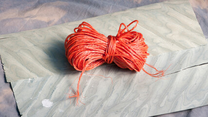 Rollo de cordel naranja