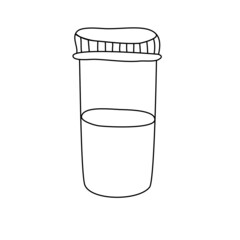 Medical tests. Vector hand drawn illustration in doodle style