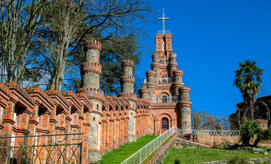 Vendée, France; February 26, 2021: photo of one of the sanctuaries of La Salette, sacred buildings located in La Rabatelière.