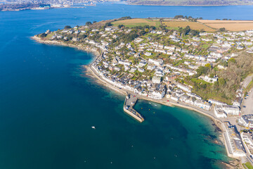 Fototapeta premium Aerial photograph of St Mawes near Falmouth, Cornwall, England