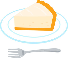皿に乗ったチーズタルト