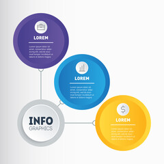 Best for slideshow, diagram or business presentation with three options. Example of infographics - how to make your business structured. Infographic of technology. Investor presentation with 3 steps. 