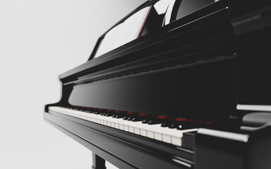 Classic grand piano keyboard © Photocreo Bednarek