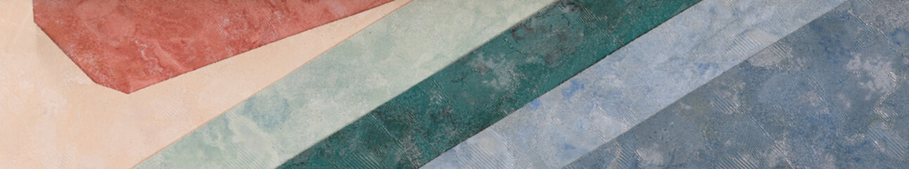 Abstract colored paper background. Minimal geometric shapes and lines in pastel colors