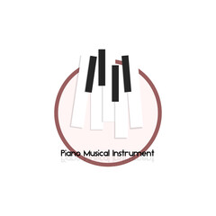 vector logo design illustration piano musical instrument, world music day celebration, portable record player