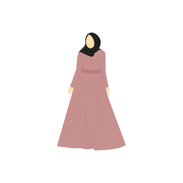 Flat character muslim woman vector graphics