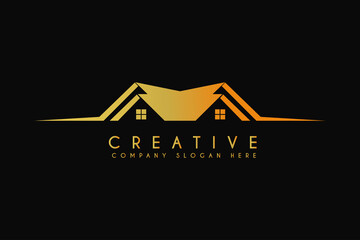 Real estate logo, building logo. This is the perfect logo for real estate agent, apartment, architecture or construction industry. Vector illustration