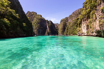 Beautiful turquoise ocean of Pileh Lagoon is a very beautiful place and one of the popular tourist...