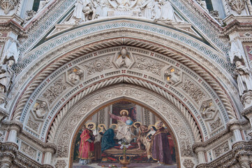 Fototapeta na wymiar Particolare del Duomo Santa Maria del Fiore - Firenze