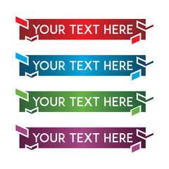 banner set, text box, title box, speech text, speech title, frame text, frame title, text border, title border