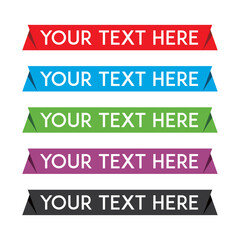 banner set, text box, title box, speech text, speech title, frame text, frame title, text border, title border