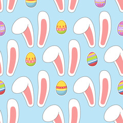 Seamless easter pattern background vector illustration easter day concept