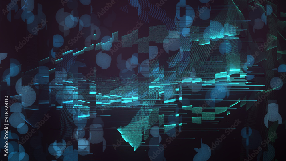 Canvas Prints abstract futuristic background, tunnel of thunder scene in the dark. electric technology concept is 