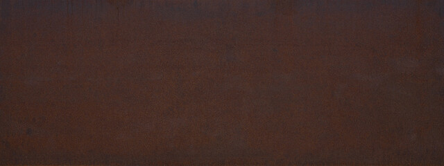 Grunge rusty corten steel facade wall, rust metal texture background banner panorama