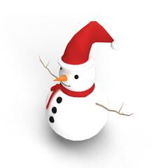snowman on white background