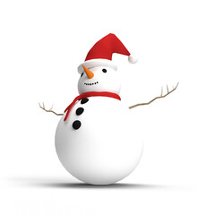 snowman on white background