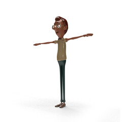 person on white background