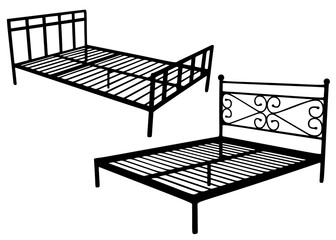 The frame beds in the set are large.