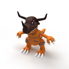 digimon toy on white background