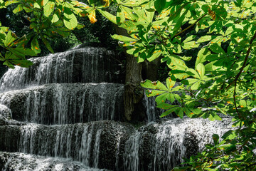 Waterfall at the Monasterio de Piedra, Aragón, Spain