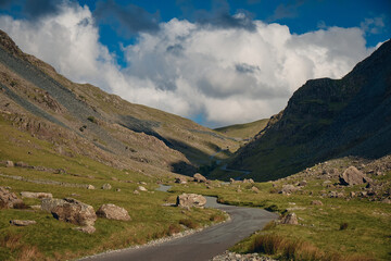 Fototapeta premium Countryside road in Lake District, UK