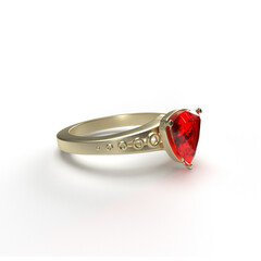 ring on white background