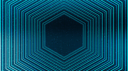 Abstract Polygon Line Technology background,warp and expanding movement concept,vector Illustration.