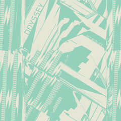 vector space seamless print design.