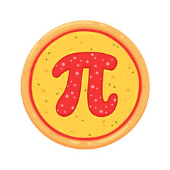 Pizza with Pi symbol