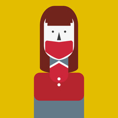 Pop art poster creative portrait. Vector. EPS