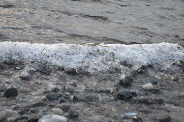 Eis am Ostseestrand