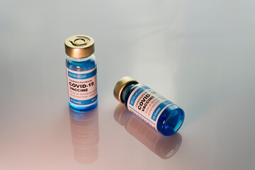 Vaccine and syringe injection. It use for prevention, immunization and treatment from corona virus infection (novel coronavirus disease 2019, COVID-19). Medicine infectious concept.