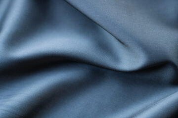 Plakat Grey satin fabric. Silk
