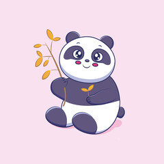 cute panda with heart