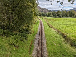 Fototapeta na wymiar Ravenglass and Eskdale Railway Line - Western Lake District 
