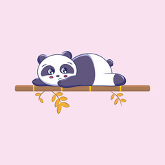 panda with a bamboo © Tanya