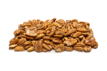Pecan-nut isolated on white background.