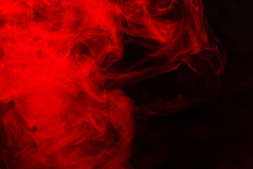 Red steam on a black background.