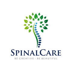Spinal Care Logo Design Vector