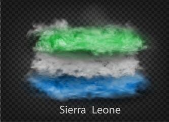 background of flag of smoke and clouds