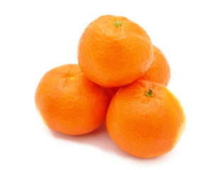 Two orange mandarins.